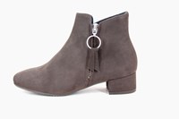 Modern Low Heel Ankle Boots - brown in large sizes